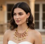 AD-Brass-Choker-Latkan-with-Earrings-Maroon