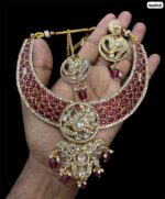 AD Choker Creascent Moon Magenta