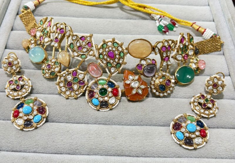 AD-Choker-with-Earrings-Multi-Colour