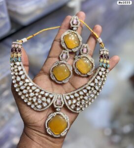 AD-Choker-with-Earrings-and-Tikka-Yellow
