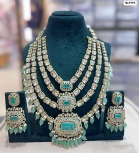 AD-Heavy-Necklace-3-layer-Jhoomka-Light-Blue