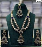AD-Long-Necklaces-Blue-Stone-Earrings-with-Tikka