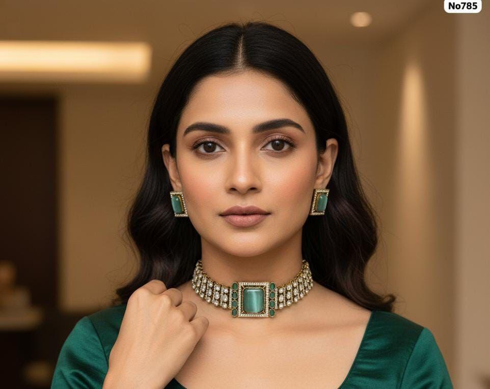 Ad-Choker-white-with-one-Big-Stone