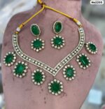 AD-Choker-with-Earrings-Dark-Green