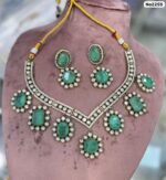 AD-Choker-with-Earrings-Greenish-Blue