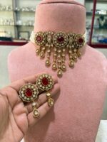 AD-Choker-with-Earrings-Lattkan-Maroon