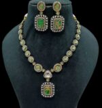 AD Necklace Set Light Green