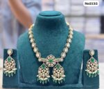 Austrian-Stone-Necklace-Set-Dark-Green