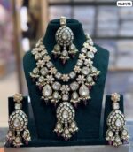 Meenakari-Beads-Necklace-Set-with-Earrings-and-Tikka-Brown