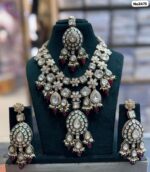 Meenakari-Beads-Necklace-Set-with-Earrings-and-Tikka-Maroon