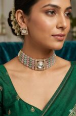 Beaded-Choker-Necklace-White-and-Light-Pink